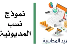 نموذج نسب المديونية مصغرة